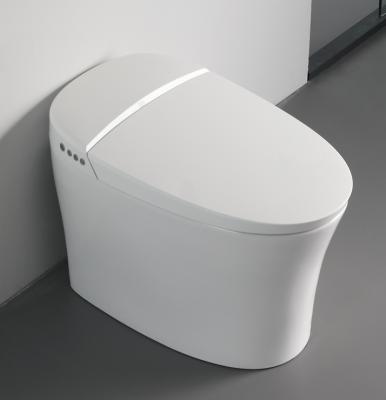 China Automatic Operation Toilet High-tech Floor-Mounted Open Toilet Seat Sensor Automatic Toilet for sale