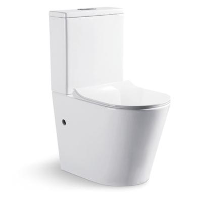 China Modern Double-Flow Chinese Ceramics Toilet Bowl Two Pieces Of Toilet Water Tank Floor Mounted for sale