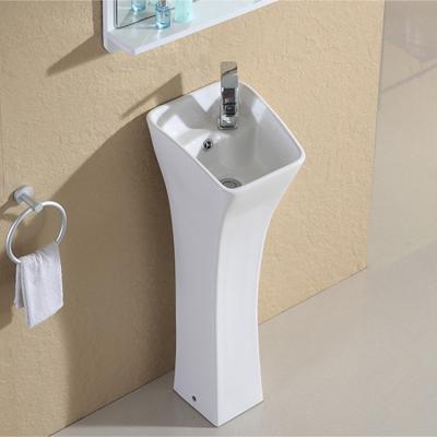 China Modern Easy Clean Ceramic One Piece Basin Floor Stand Basin Bathroom Countertop Wash Basin Sinks Modern Style High Grade Hand Wash Basin for sale