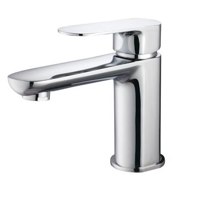 China Single Lever Solid Brass Finish Basin Sink Faucet Single Handle Metered Single Hole Graphic Design Ceramic Basin Faucets for sale