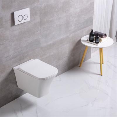 China European Ceramic Rimless Hidden Toilet Seat Cover Hung Toilet Back To Wall uF Modern Wall Tank Bathroom for sale