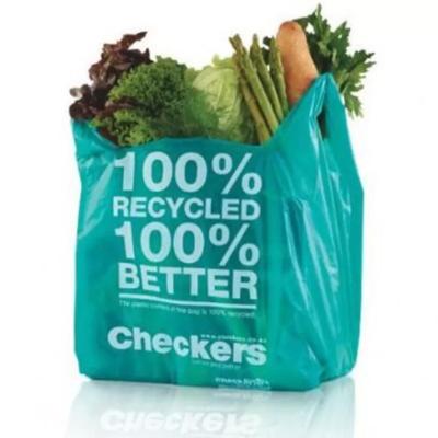 China Biodegradable PLA T Shirt Compostable Grocery Bags For Take Out for sale