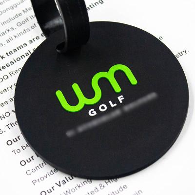 China Wholesale USA style name travel luggage blank printing plastic resin acrylic soft rubber pvc silicone golf bag tag with strap for sale