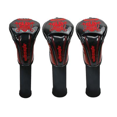 China Premium Custom Driver Putter Headcovers OEM Fairway PU Leather Golf Wood Wood Logo Golf Club Head Covers Sports for sale