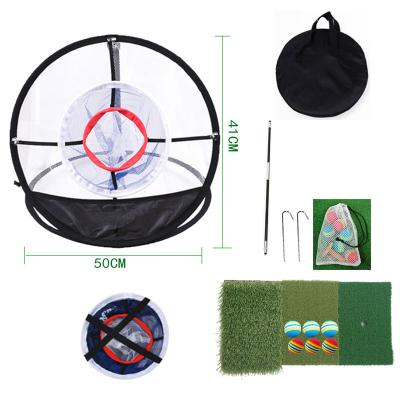 China High Quality Portable Outdoor Folding Golf Folding Pop Up Training And Hitting Simulator Net Golf Practice Chipping Net Cage Return for sale