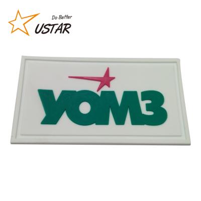 China custom 3d pvc patch manufacturer custom pvc label patch 3d patch logo rubber embossed pvc logo with hook and loop for sale