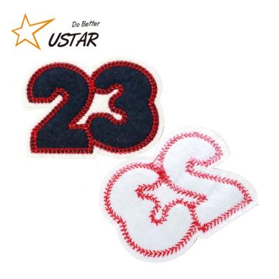 China Custom 3D 23 Cartoon Chenille Embroidery Patch For Hat for sale