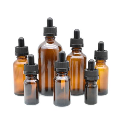 China Wholesale Environmental Friendly 30ml Amber Glass Essential Oil Bottle With Dropper Brown Amber Refined Oil Glass Dropper Bottle for sale