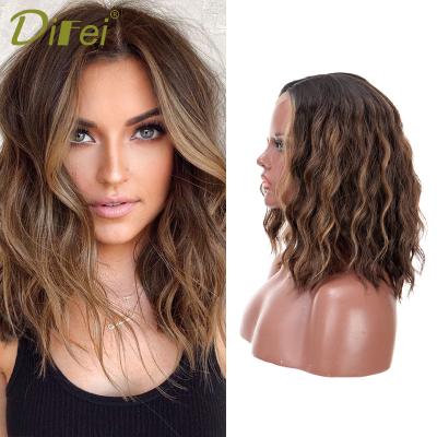 China DIFEI Wig Synthetic Human Hair Lace Front Wig Women Lead Wigs Short Hair Transparencies For Women for sale