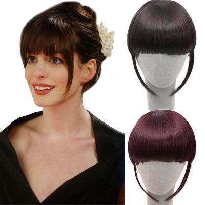 China DIFEI Straight Women Synthetic Hair Bangs Extensions Fake Bangs Clip On Bangs Hair Bangs Blonde Brown Fashion Hair Extensions for sale