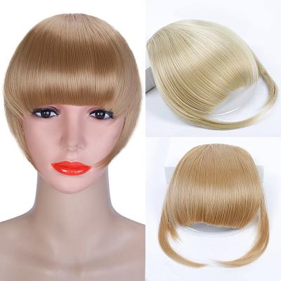 China DIFEI Thick Straight Wig Bangs Bangs Clip Bangs Red Blonde Black Brown Suitable For Adult Women Natural Heat Resistant Hair for sale