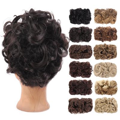 China DIFEI Wig Clip In Extension Hair Bun Updo Cover Curly Bun Q8 Hair Scrunchies Messy Synthetic Hair Pieces Big Comb for sale