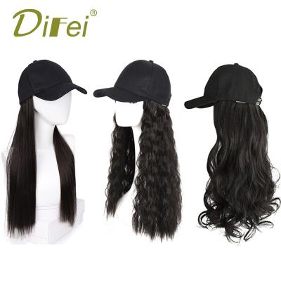 China New MUMUPI Synthetic Hair Fashion Long Straight Wig With Elastic Knit Heat Resistant Synthetic Hair Fake Cap Wigs Natural Wigs For Women for sale