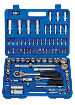 China Durable Hardware Tools 94PCs Ratchet and Socket Set , Wrench Mechanic Tool Set for sale