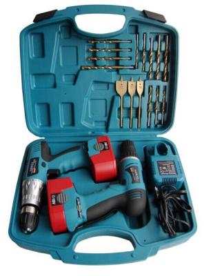 China Portable 18pcs Twins Electric Cordless Drill Battery Power Screwdriver Set and Accessories for sale