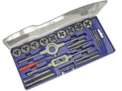 China Carbon Steel HSS Alloy Steel Tap and Die Set Cutting Tools 21 Piece in Robust Plastic Case for sale