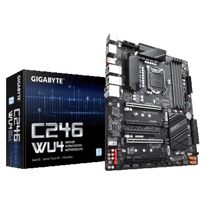 China GIGAOCTET C246-WU4 LGA Server/Workstation Motherboard 10 SATA Socket International 1151, Dual M.2, Gen 2 USB 3.1 PCIe 4 Slot Intel 2 x16 for sale