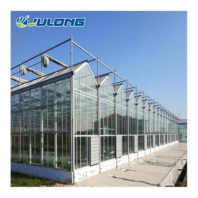 China Heat Preservation Winter Greenhouse Multi-span Glass Greenhouses For Agriculture for sale