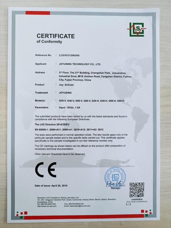 CE - Fujian Joyusing Technology Co., Ltd.