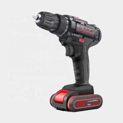 China FLYJAN Drill 36V Economical Industrial Cordless Driver With Built-in Lithium Battery Double-speed Power Drill FY-LDZ36V for sale