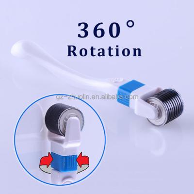 China ZL Anti Hair Removal 360 Degree Rotating 600 Microneedles Derma Roller With Replaceable Roller Head for sale