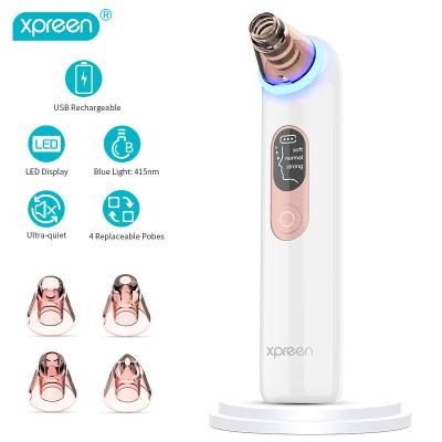 China 2022 Hot Selling Acne Treatment Rechargeable Home Use Beauty Equipment Vacuum Blackhead Remover With Blue Light for sale