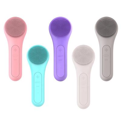 China Jade Silicone Sonic Facial Cleansing Skin Rejuvenation Manual Cordless Sweep Silicone Steamer Dispenser Brand Set Electric Facial Cleansing Brush for sale