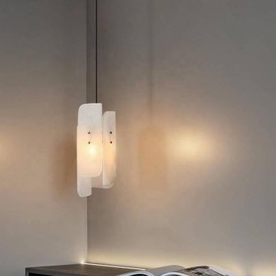 China Modern Nordic postmodern hotel design pendant lamp marble bedside bedroom living room bar simple chandelier for sale