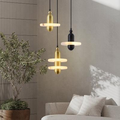 China Modern Natural Marble Modern Simple Art Dining Room Pendant Lamp Bedroom Bedside Decorative Chandelier for sale