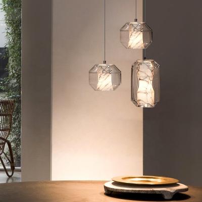 China Modern KELI Lighting Marble Pendant Dining Room Restaurant Pendant Lighting Nordic Stone Pendant Lamp for sale