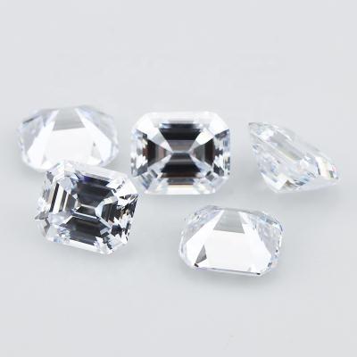 China White Loose Asscher Cut Star Zircon Stones CZ Gemstones Diamond Zircon for sale