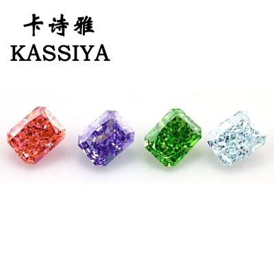 China Gemstone Loose Octagon Star CZ Radiant Cut Padparadscha, Lavender, Ice Blue, Green Stone Zircon for sale