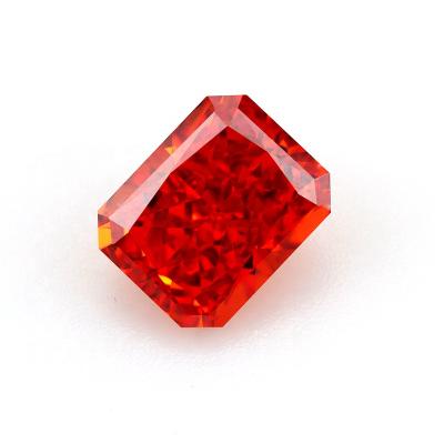 China Radiant cut cubic zirconia from padparadscha stone from Oct. loose gemstone 8*10mm star cz padma color for fashion jewelry for sale