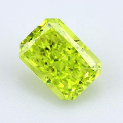 China Gemstone 10*14mm Apple Green Radiant Cut Grand Star CZ Zircon Stone for sale