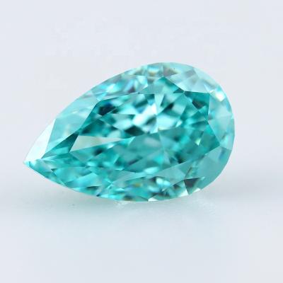 China Star Stones CZ Pear Shape Zircon Paraiba Tourmaline Blue Green Gems for sale