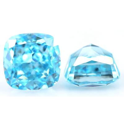 China Loose Star Zircon Stones Cushion Cut Gemstone Aqua Blue CZ Green Blue Diamond for sale