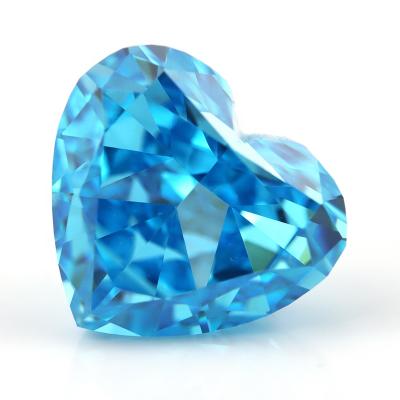 China NO For Jewelry Making 8A Quality Zircon Heart Loose Aquamarine Gemstones for sale