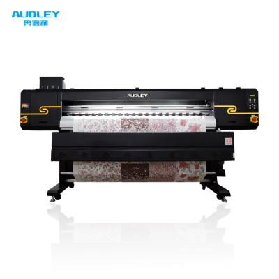 China Audley 1.8m wide format fabric printing machine F-3 printhead i3200 upholstery fabric clothing sublimation printer for sale