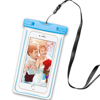 China Fanshion PVC Cell Phone Pouch Waterproof Universal Waterproof Case Bag Underwater Compatible Floating Dry Bag Phone Pouch for sale