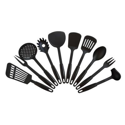 China HOT GOODS 10 PCS Viable SALE HEAT RESISTANT NYLON NON-STICK KITCHEN Utensil COOKING TOOL KIT WITH PLASTIC HANDLE FOR KITCHEN for sale