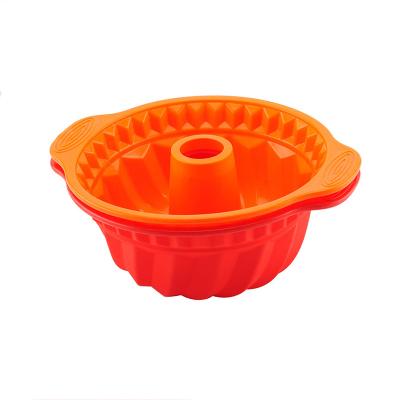 China Viable Hot Selling Heat Resistant Silicone Donut Cake Mold BPA Free Large For Baking for sale