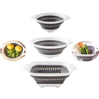 China 3 viable pcs of collapsible colanders set for sale