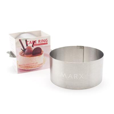 China 4 Inch Adjustable Stainless Steel Cake Pan Adjustable Round Mousse Ring for sale