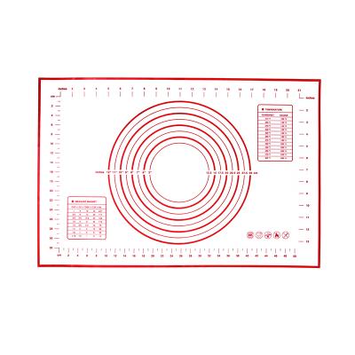 China Large 40x60 cm Sustainable Silicone Baking Mat Non Stick Dough Mat with Gauge for Pastry Rolling for sale