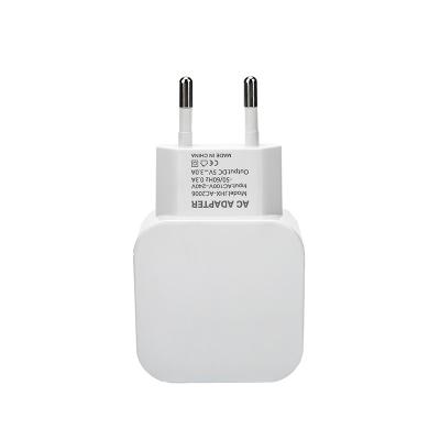 China Universal EU 5V 3A Dual USB Ports Mobile Charger for Android and IOS for sale