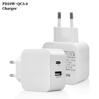 China High Quality Dual Type High Speed ​​Quick Charging Charger 20w Output Fast Charger Of C for sale