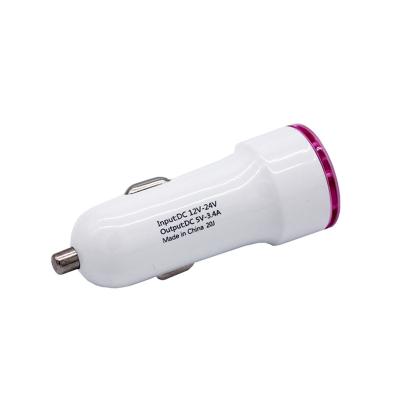 China Smarphones 5V 3.4A Car Electronic Charger Dual USB Car Fast Charging Charger for sale