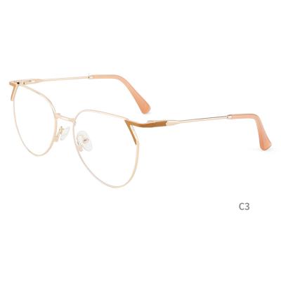 China Many ready fashion optical models in stock design popular high quality metal optical frame for sale