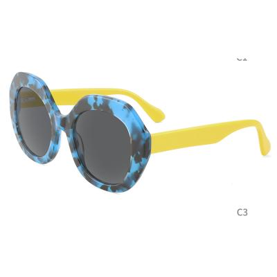 China Fashion Colorful Sun Glasses Women Eyewear Luxury Acetate Glass Acetate Sunglasses for sale