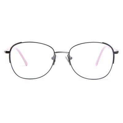 China Many Big Frame Square Metal Eyewear Woman Colorful Unbreakable Optical Frame for sale